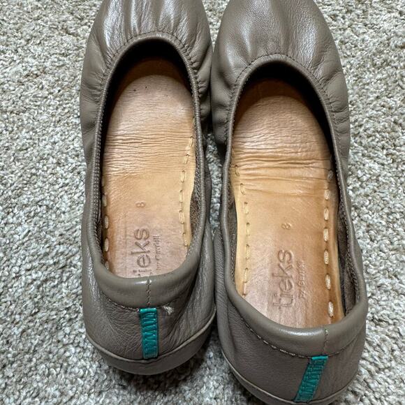 Tieks By Gavrieli Womens Leather With Teal Accent Ballet Flats Shoes Sz 8 EUC - Picture 5 of 5